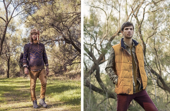 ימין - סוודר חרדל- H&M/ חולצת ציפורים- H&M/ ווסט צהוב- Tommy Hilfiger / מכנס - Diesel/ נעליים- Blundstone שמאל - חולצה מכופתרת משובצת- Wrangler/ סוודר- H&M/ ג׳ינס קאמל- Diesel/ נעליים - RENUAR MEN/ תיק גב- Inside Out/ צמיד עור- Seven 4 all mankind/ כובע- אוסף אישי