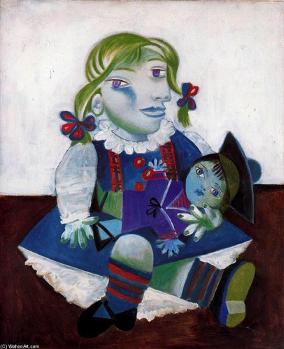 Pablo-Picasso-Portrait-of-Maya-with-her-doll